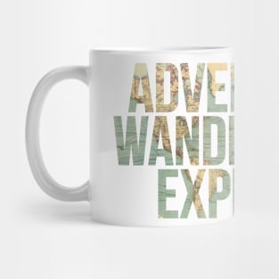 ADVENTURE, WANDERLUST, EXPLORE, map Mug